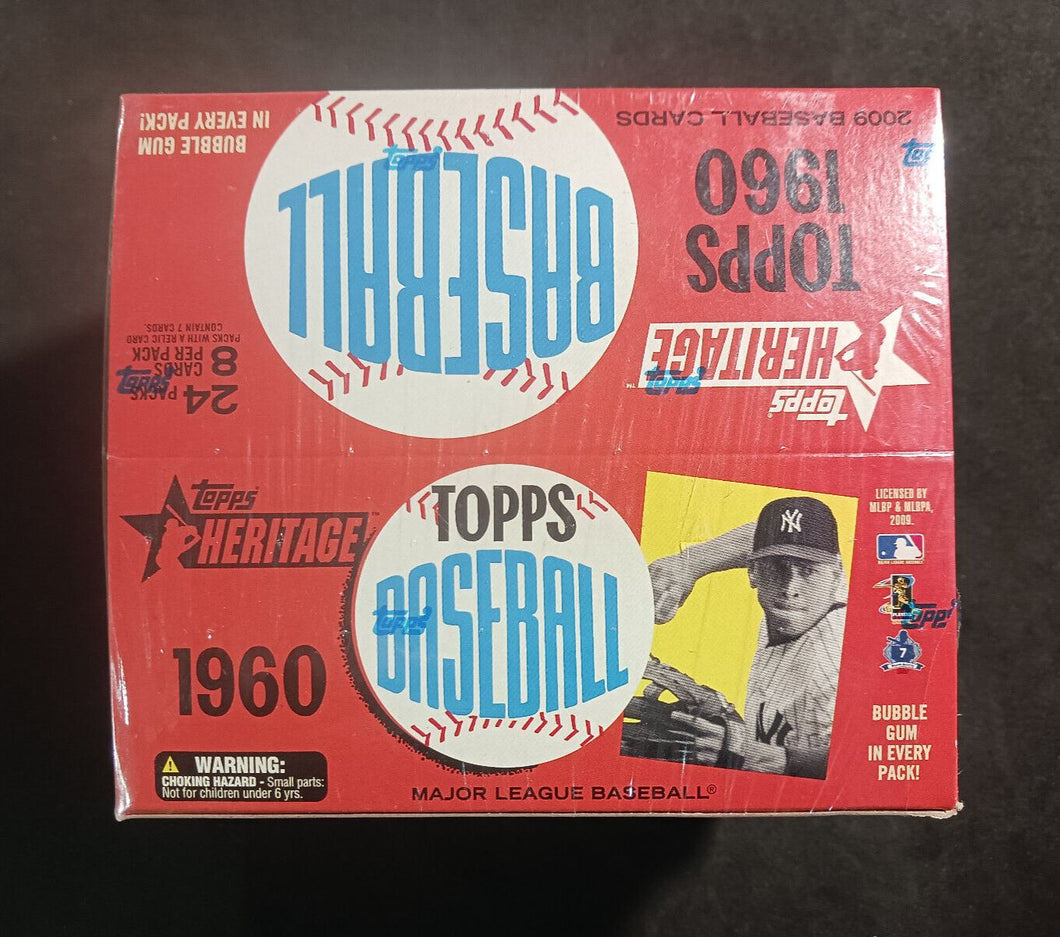 2009 Topps Heritage 1960 Baseball Cards Factory Sealed Low # Cube Box 24 Packs