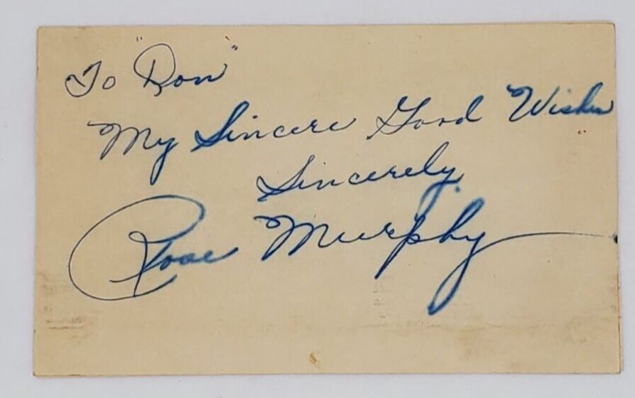 Hollywood Singer Rose Murphy Autographed Note