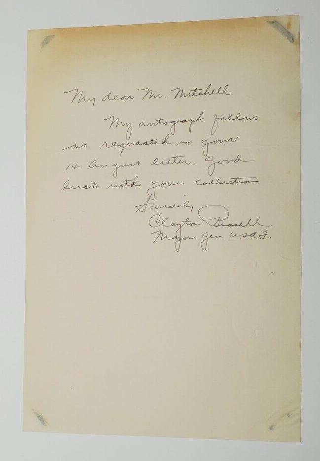 Military Autograph Major General Clayton Russell