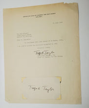 Load image into Gallery viewer, 1948 Military Autograph Brigadier General Telford Taylor
