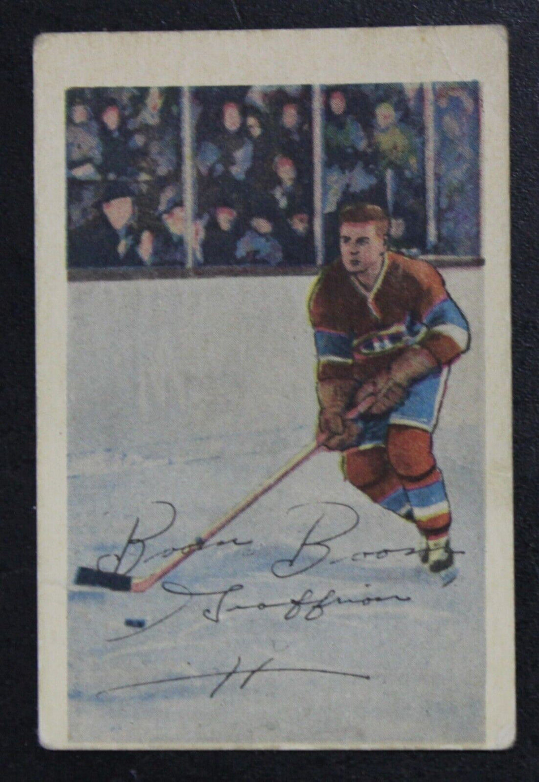 1952 Parkhurst Boom Boom Geoffrion Hockey Card #3