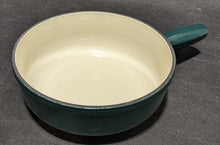 Load image into Gallery viewer, Green Enameled Cast Iron Sauce Pan - Made in France - No Lid

