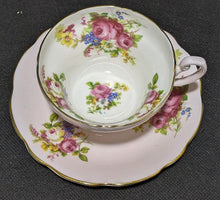 Load image into Gallery viewer, Vintage Foley Bone China Tea Cup &amp; Saucer - Soft Pink &amp; Floral Bouquets
