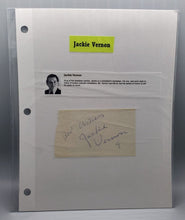 Load image into Gallery viewer, Comedian Actor Jackie Vernon Autographed Note Signed
