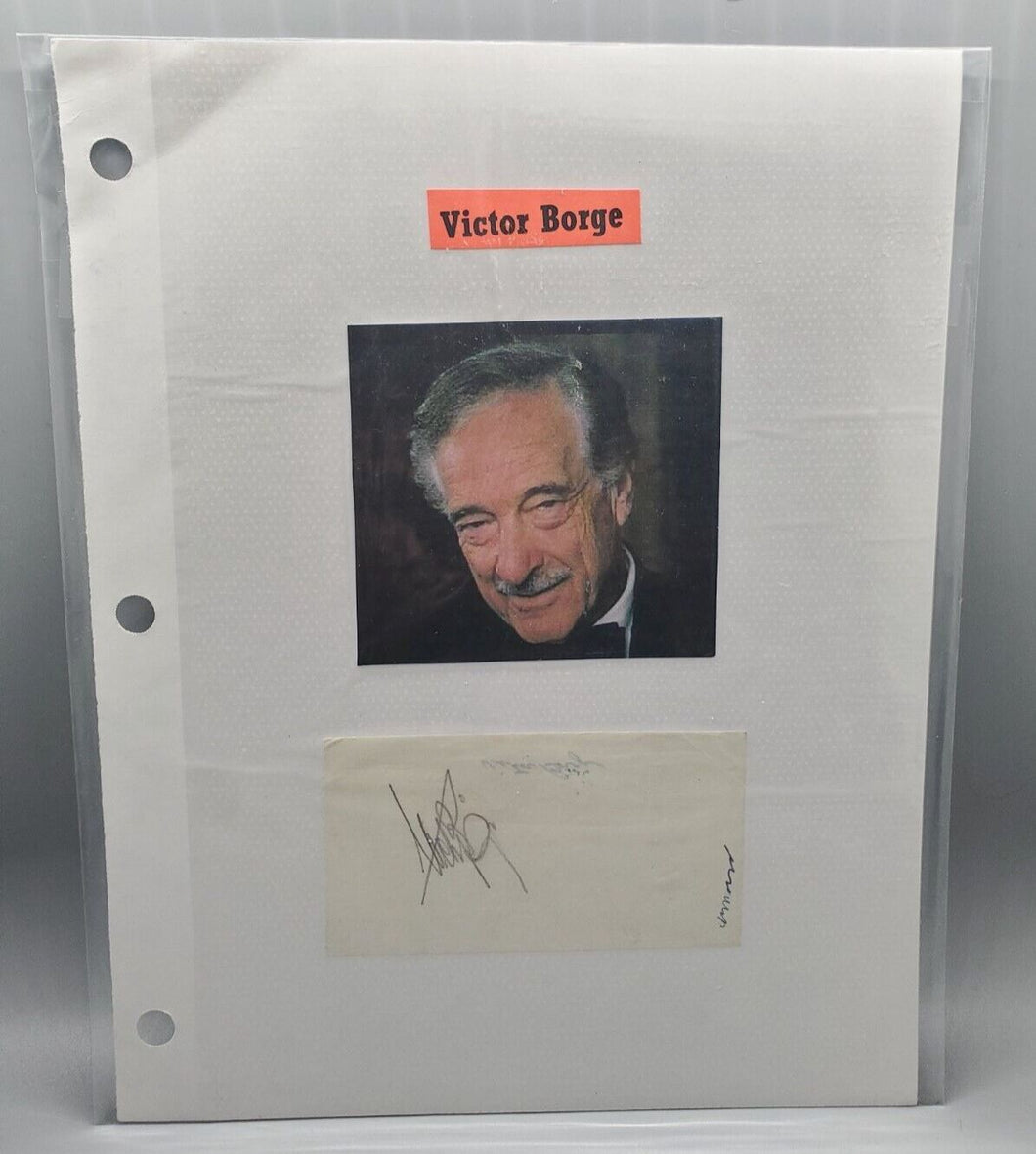 Comedian & Conductor Victor Borge Autographed Note Signed