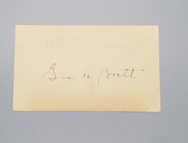 Military Autographed Note by George Howard Brett Signed