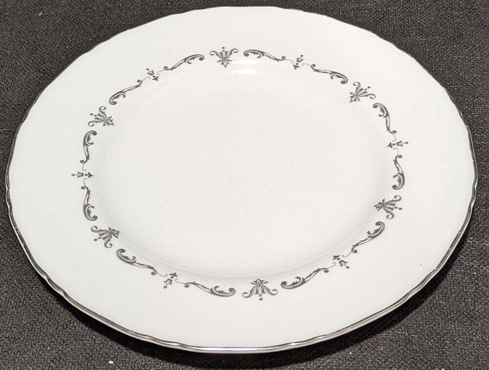 Royal Worcester Bone China Silver Salad Plate - Chantilly Pattern - 1963
