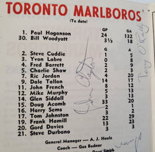 Load image into Gallery viewer, 1969 Marlboros / Oshawa Signed Program with Photo Insert Terry O&#39;Reilly
