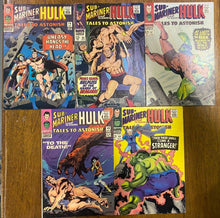 Load image into Gallery viewer, Marvel Comics Sub-Mariner and The Incredible Hulk Issue 76, 80,87,89,94
