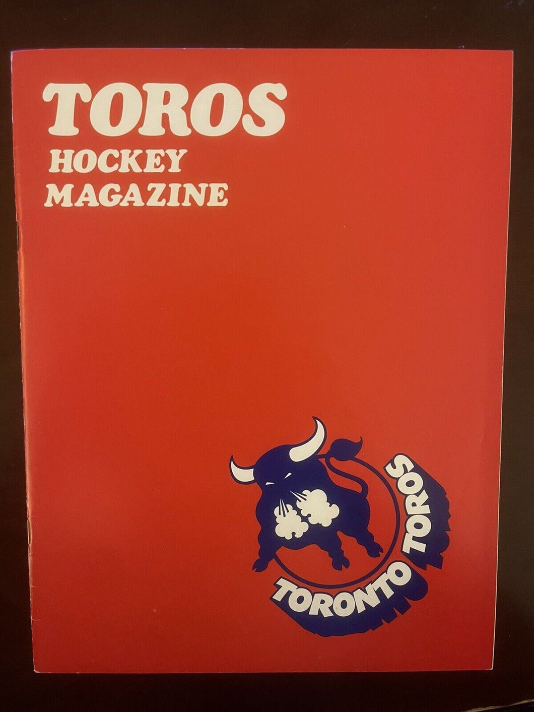 1975 Toros Hockey Magazine Red Cover