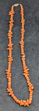 Load image into Gallery viewer, Vintage Pink / Orange Coral Bead &amp; Stick Strand Necklace - 18&quot;
