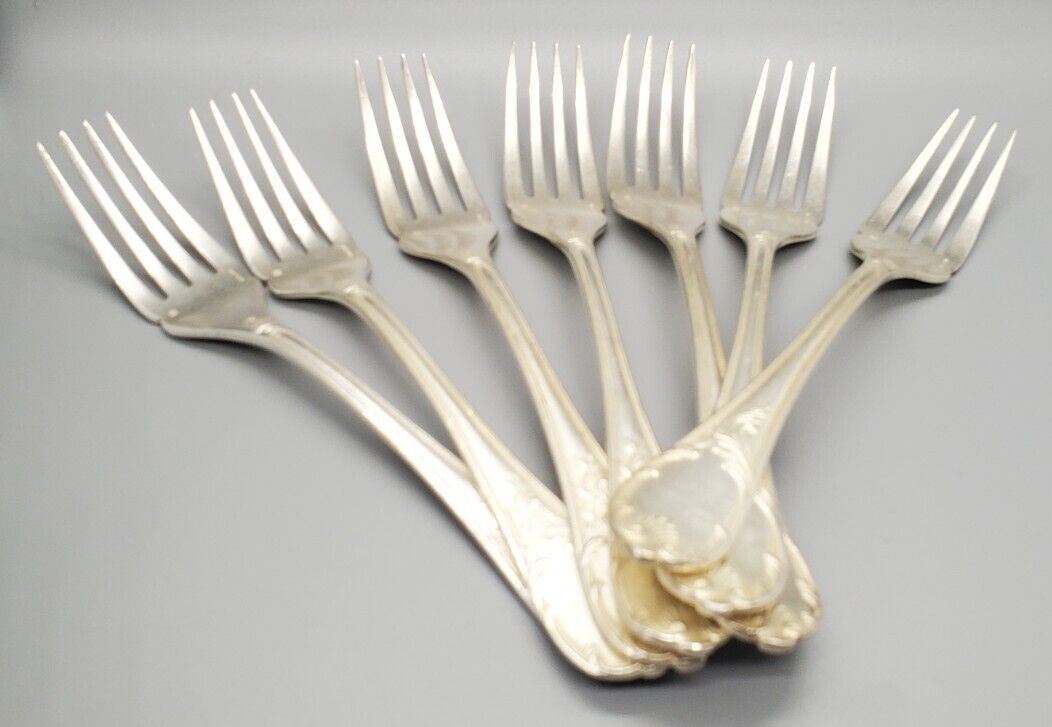 CHRISTOFLE - Marly Pattern -Silver Plate Fish Set (Fork & Knife) - Service For 7