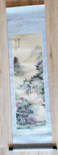 Load image into Gallery viewer, Chinese Watercolour Scroll - Coastal Setting w/ Foliage
