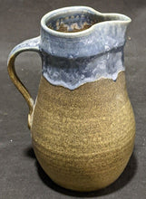 Load image into Gallery viewer, Beautiful Earth Tone Blue &amp; Brown Pottery Water Jug / Ewer

