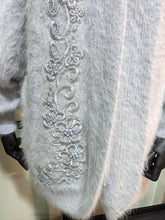 Load image into Gallery viewer, Beautiful Grey Angora Rabbit Hair Sweater Coat - New, Tags Attached
