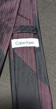 Load image into Gallery viewer, Calvin Klein Black &amp; Maroon Neck Tie

