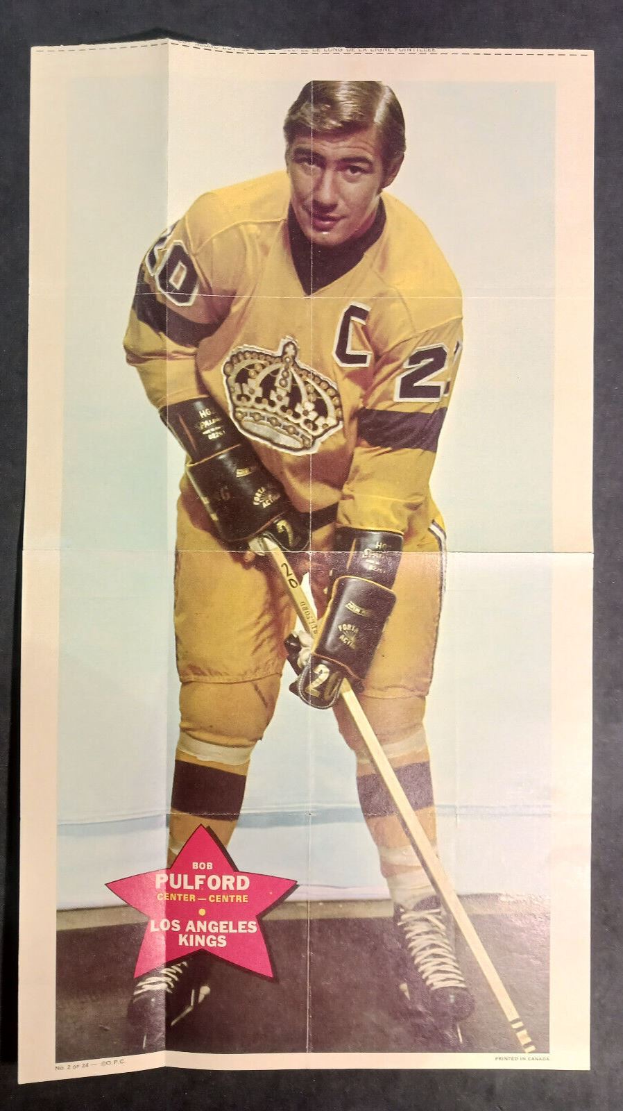 1971-72 O-Pee-Chee NHL Poster Bob Pulford #2