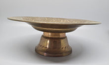 Load image into Gallery viewer, Brass, Floral Etched, Pedestal Serving Dish / Compote
