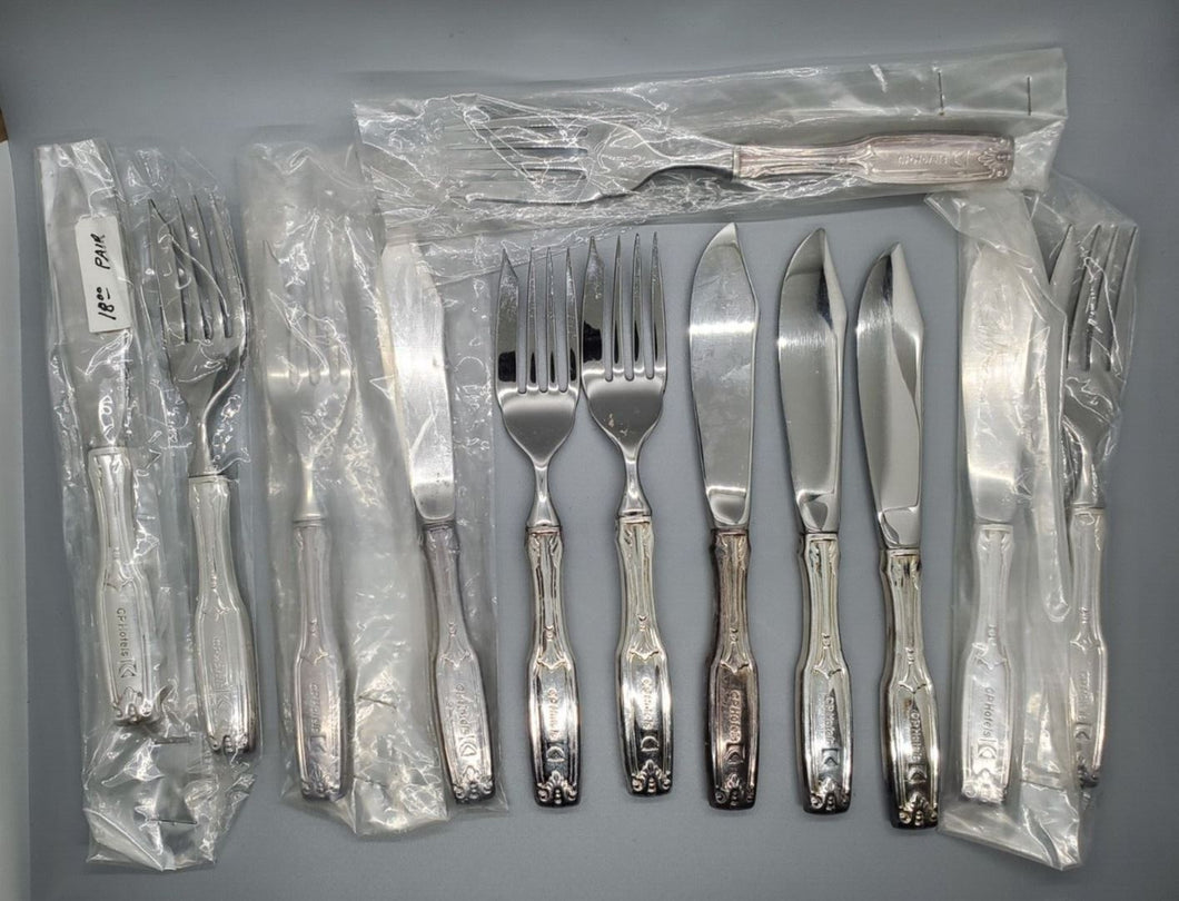 Canadian Pacific (CP) Hotels Silver Plate Cutlery - 6 x 2 Pc. Fish Set