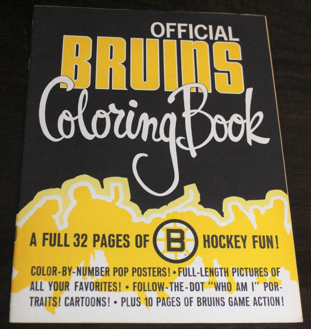 Vintage 1970s Official Boston Bruins Coloring Book