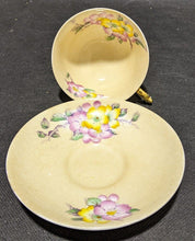 Load image into Gallery viewer, PARAGON Bone China Tea Cup &amp; Saucer - Peach &amp; Floating Flowers - Y4628
