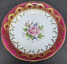 Load image into Gallery viewer, AYNSLEY Bone China Tea Cup &amp; Saucer - Red Border - Cabbage Rose
