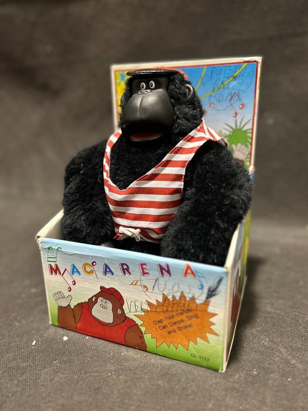 Vintage Macarena B/O Sonic Control Stuffed Gorilla