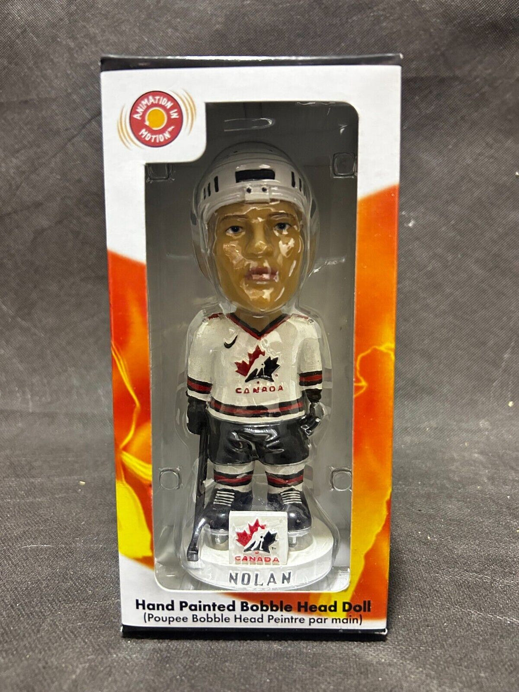 2002 Olympics Collectible Hand Painted Bobble Head Doll of Nolan Team Canada