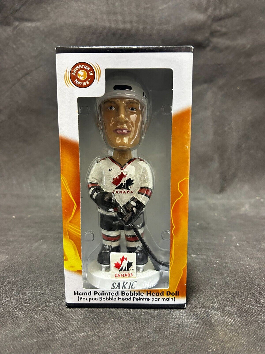 2002 Olympics Collectible Hand Painted Bobble Head Doll of Sakic Team Canada