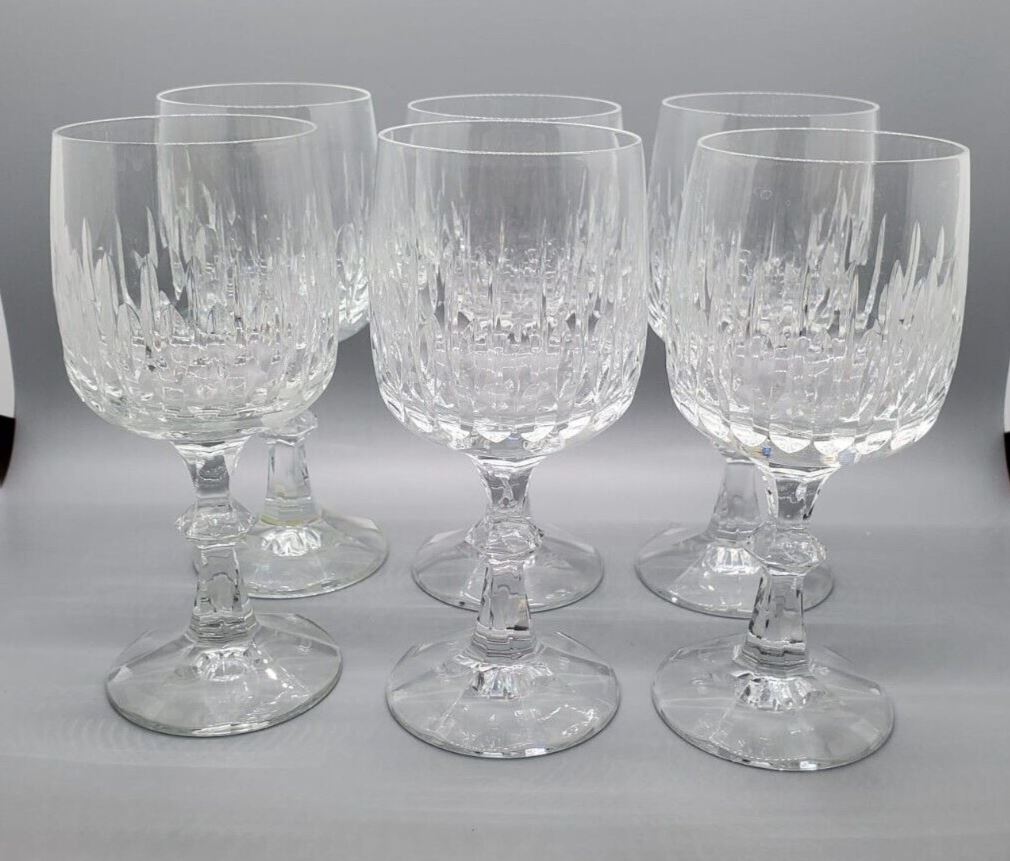 6 Elegant Crystal Hoch Wine Glasses