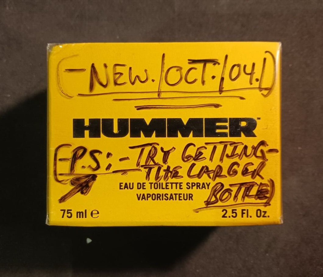 Hummer by Hummer Eau De Toilette Spray 2.5 oz For Men Sealed
