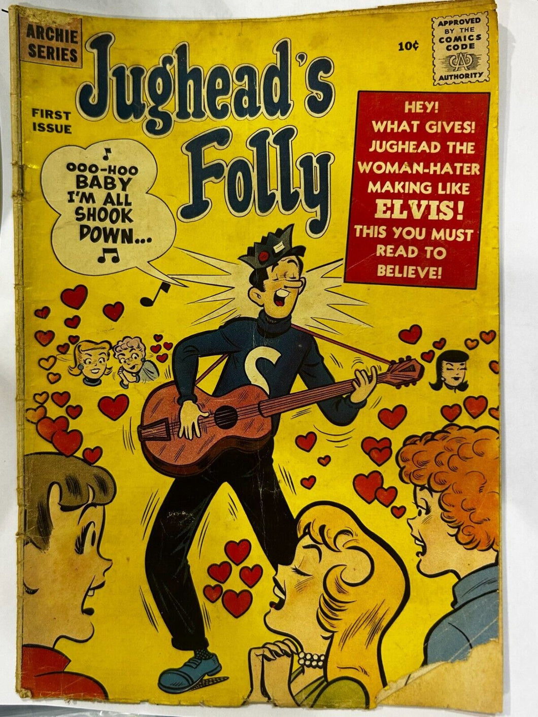 1957 Archie Series Jugheads Folly 1st Issue 1st Reference to Elvis G+ 2.5