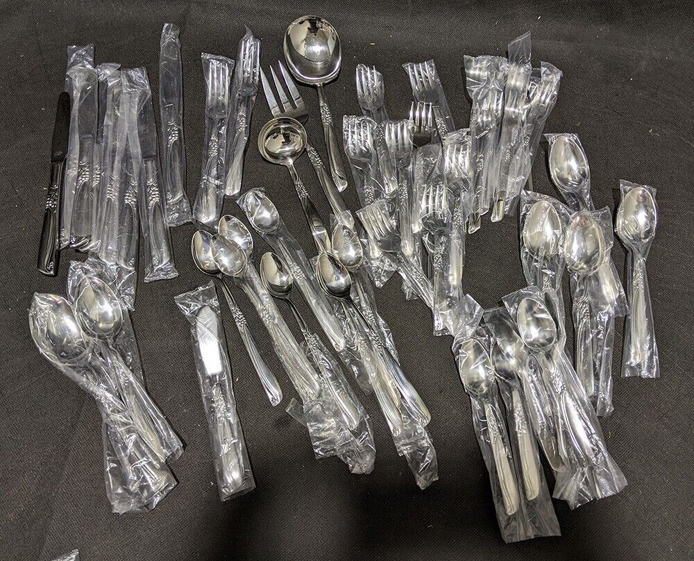 49 Assorted Pieces of National Stainless Steel Cutlery - Sharrow Pattern