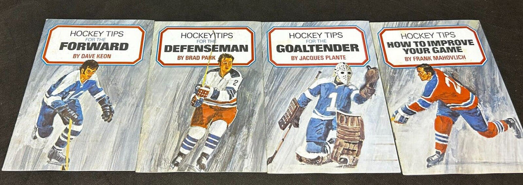 1970 Hockey Tips Books for Forward, Defence, Goaltender, Improve your Game, VG