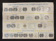 Load image into Gallery viewer, 1968 Play Shell&#39;s Mr. President Coin Game Contest with 23 coins included
