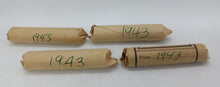 Load image into Gallery viewer, 1943 Canadian Pennies (50 coins per roll) 4 Rolls
