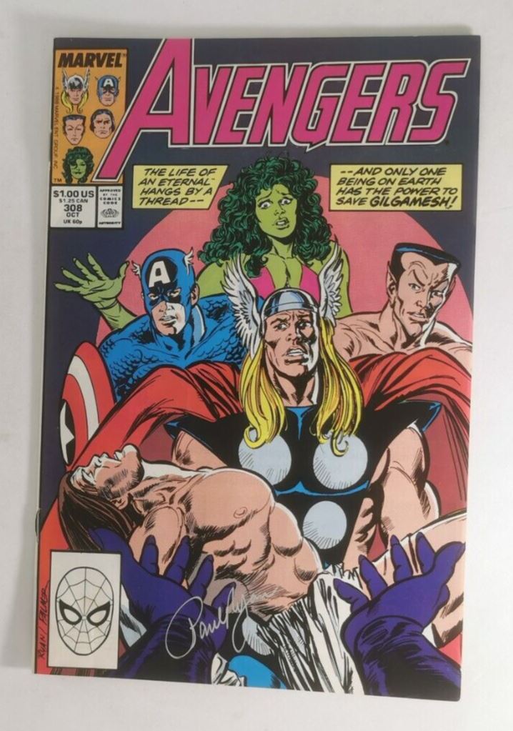 1989 Avengers Vol.1 #308, Signed By Paul Ryan, Marvel Comic, NM- 9.2