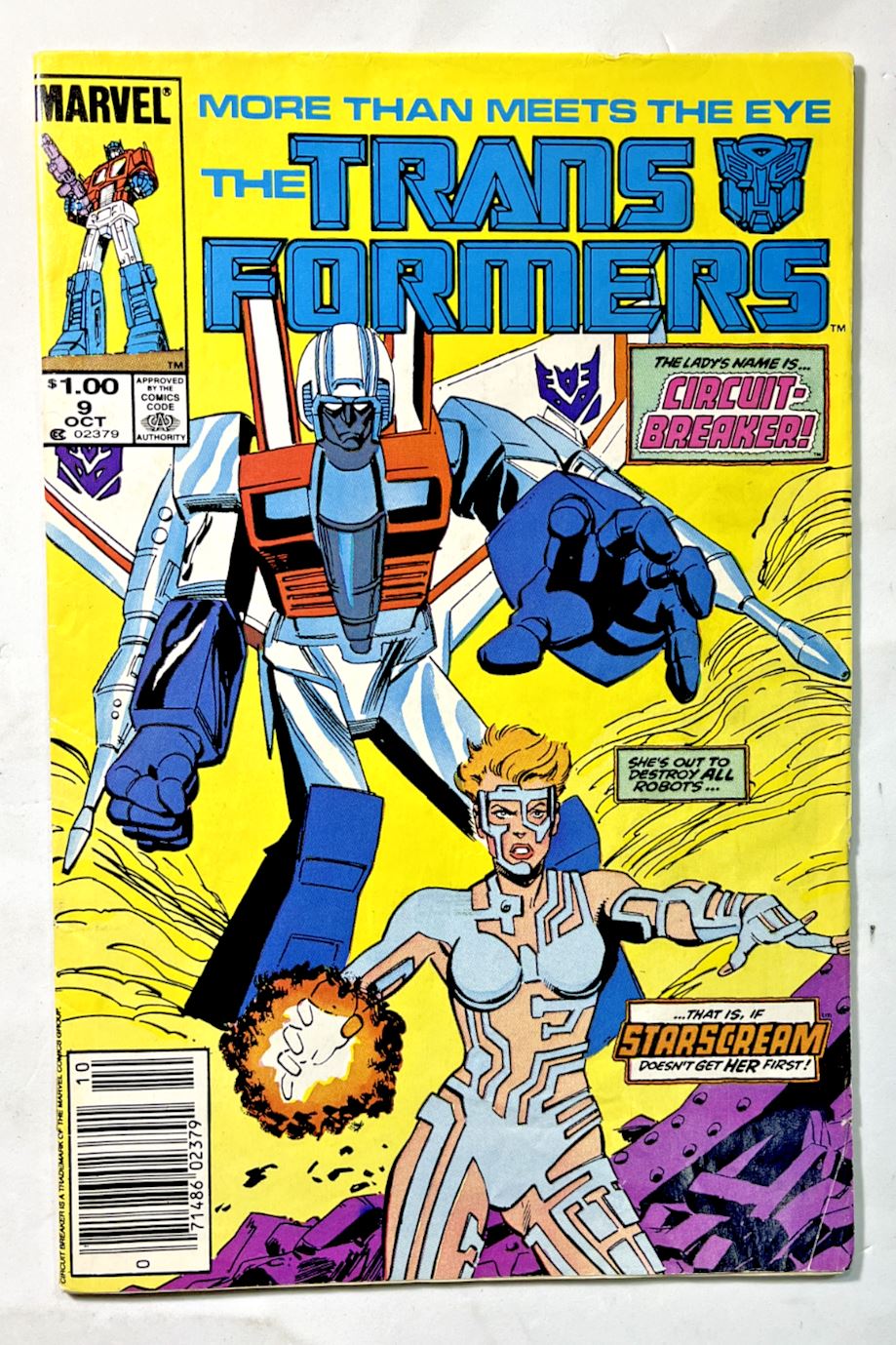 1986 The Transformers Vol. 1 #9, Marvel Comics, F 6.0