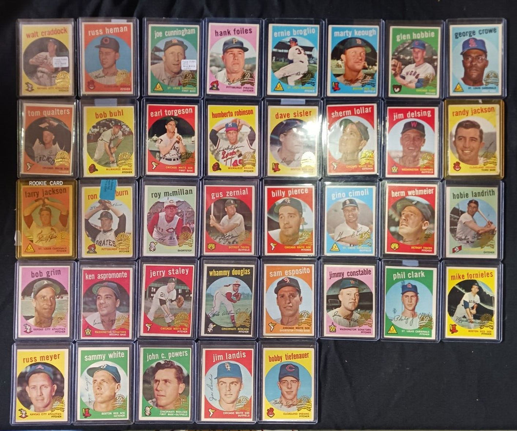 2008-1959 Topps Heritage 50th Anniversary Buy Back (37 Cards Lot)
