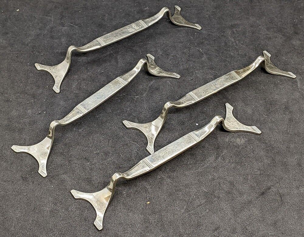 4 Vintage Silver Plated Knife Rests by Wellner