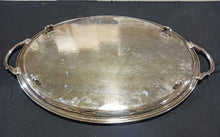 Load image into Gallery viewer, Viking Plate EP Brass Lead Mounts Serving Platter with handle 26&quot; x 16&quot;
