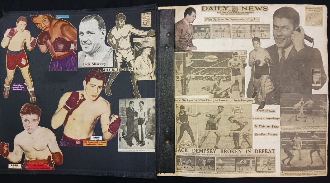 1935-1944 Best Extraordinary Vintage Scrapbook on Boxing (18.5