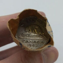 Load image into Gallery viewer, 1947 ML Canadian Nickel Roll (Canada 5 cent) (40 coins per roll) x 2
