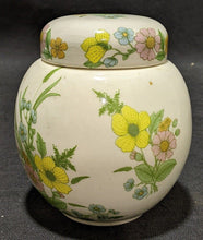 Load image into Gallery viewer, Vintage Sadler Ginger Jar - With Lid - Floral Bouquet - Staffordshire England
