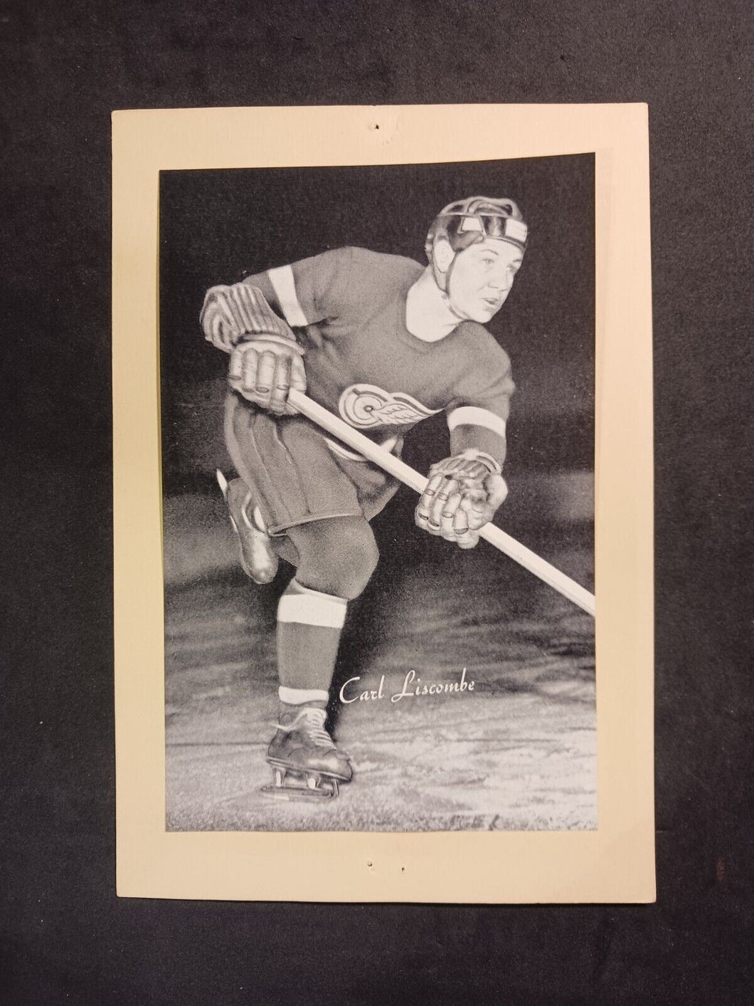 Carl Liscombo 1934-43 Group I Beehive Photo Detroit Red Wings