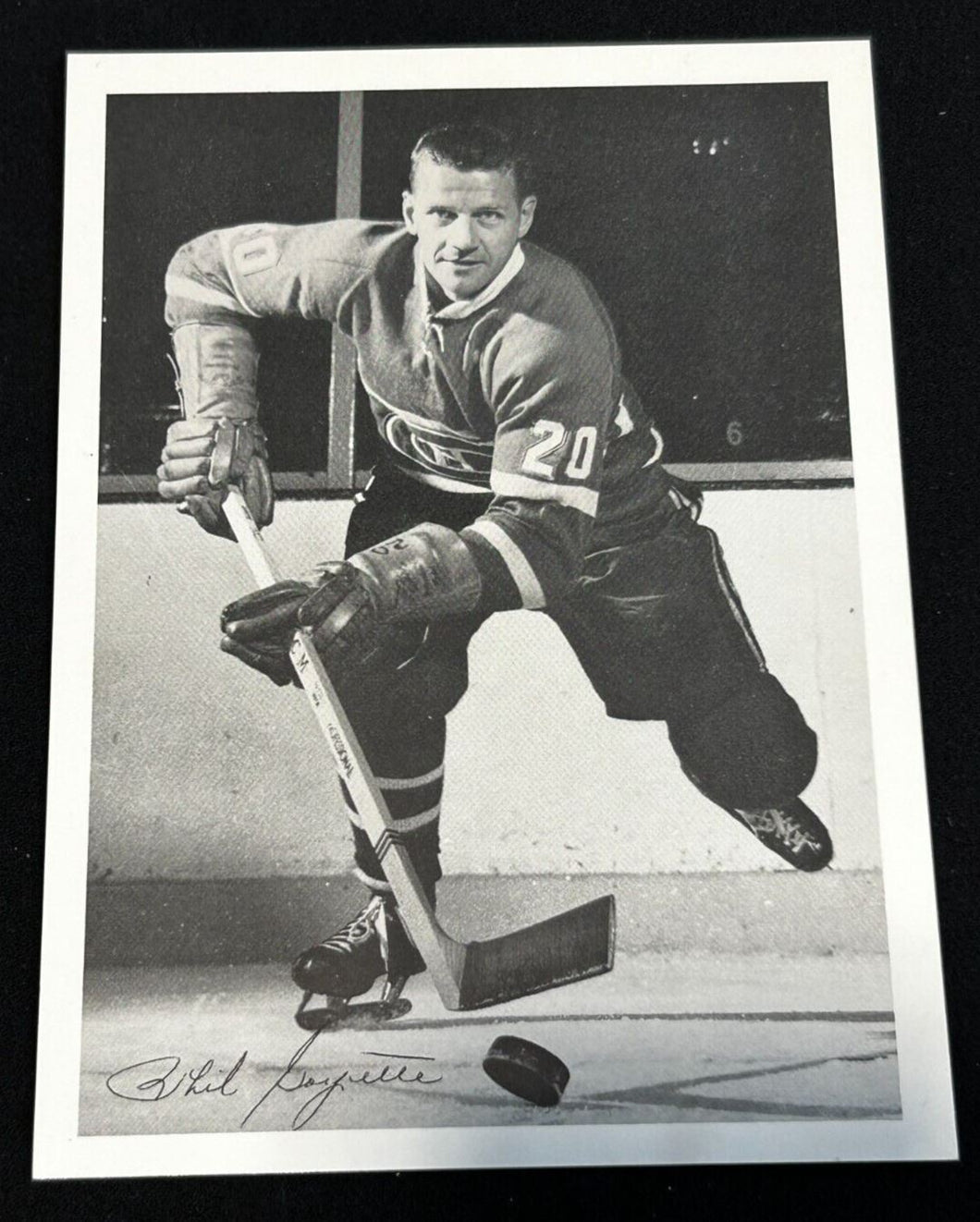 1960-61 York Peanut NHL Phil Goyette Habs Montreal 5X7inch, EX+