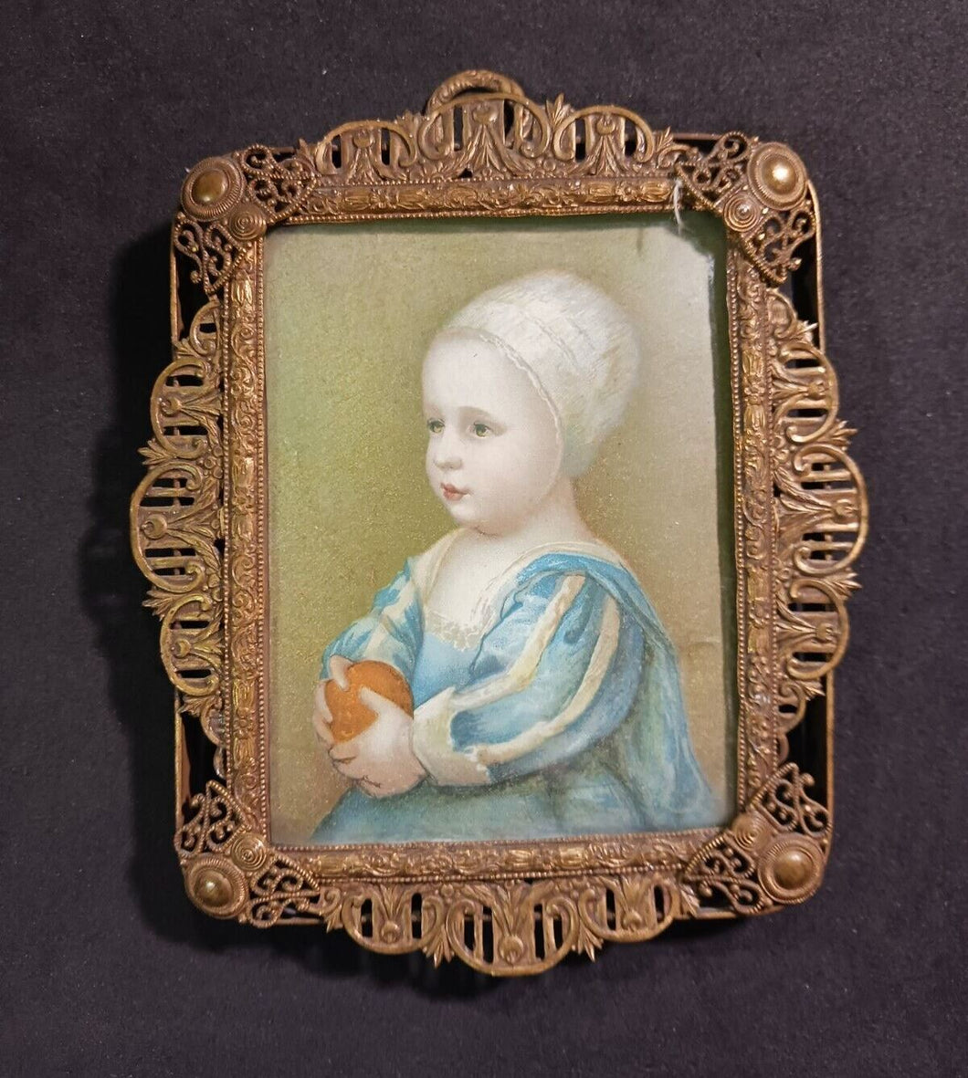 Framed Miniature of Figlio Di Carlo I Print Artwork 4 3/4