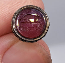Load image into Gallery viewer, 14 Kt Yellow Gold Fob - Carved Carnelian &amp; Bloodstone - &quot;Edward&quot;
