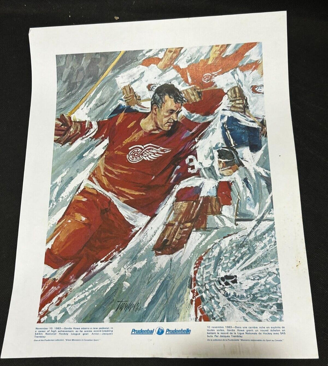 Prudential Grand Moments CDN Sports Gordie Howe. Poster EX+