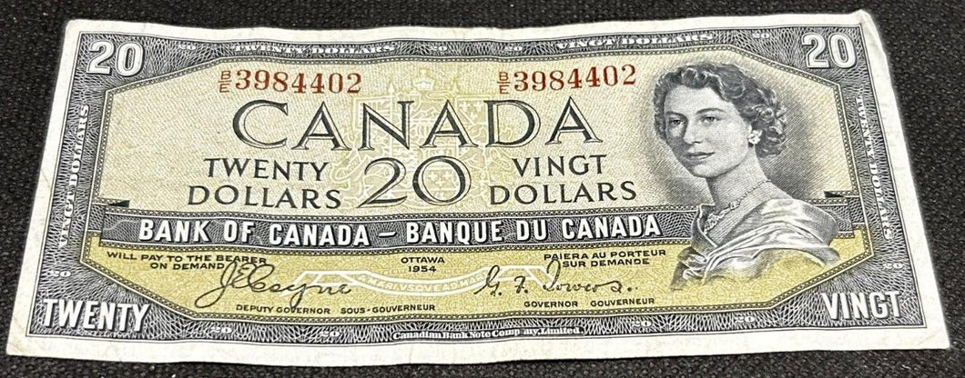 1954 Bank Of Canada 20 Dollar Bank Note Devils Face , EX+, BE 3984402